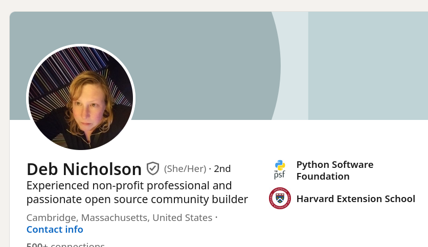 Deb Nicholson is the Executive Director at Python Foundation
