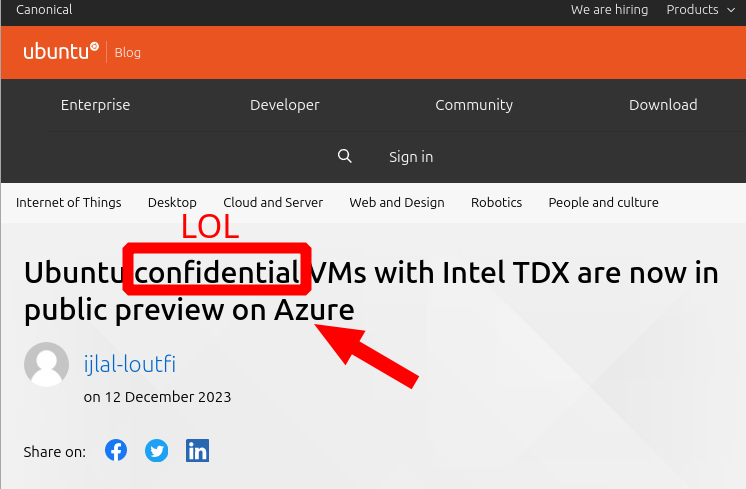 Ubuntu confidential VMs with Intel TDX are now in public preview on Azure