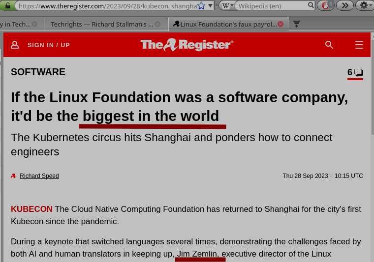 Linux Foundation ego