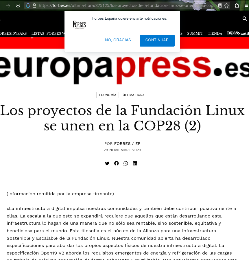 Los proyectos de la Fundación Linux se unen en la COP28 (2)