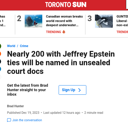 Nearly 200 with Jeffrey Epstein ties will be named in unsealed court docs