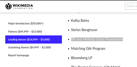 Wikipedia: Bill and Melinda Gates Foundation