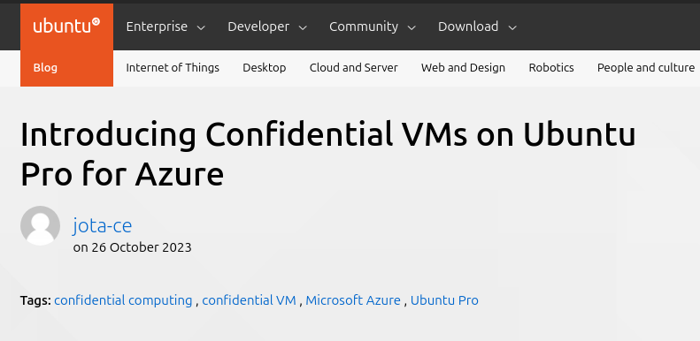 Introducing Confidential VMs on Ubuntu Pro for Azure
