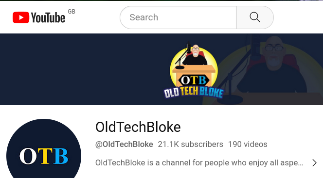 Old channel of OldTechBloke (Steve Anelay)