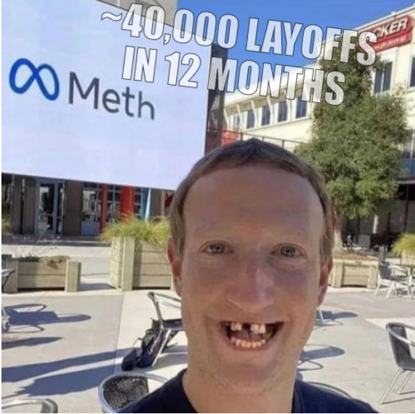 Zuckerberg: ~40,000 layoffs in 12 months