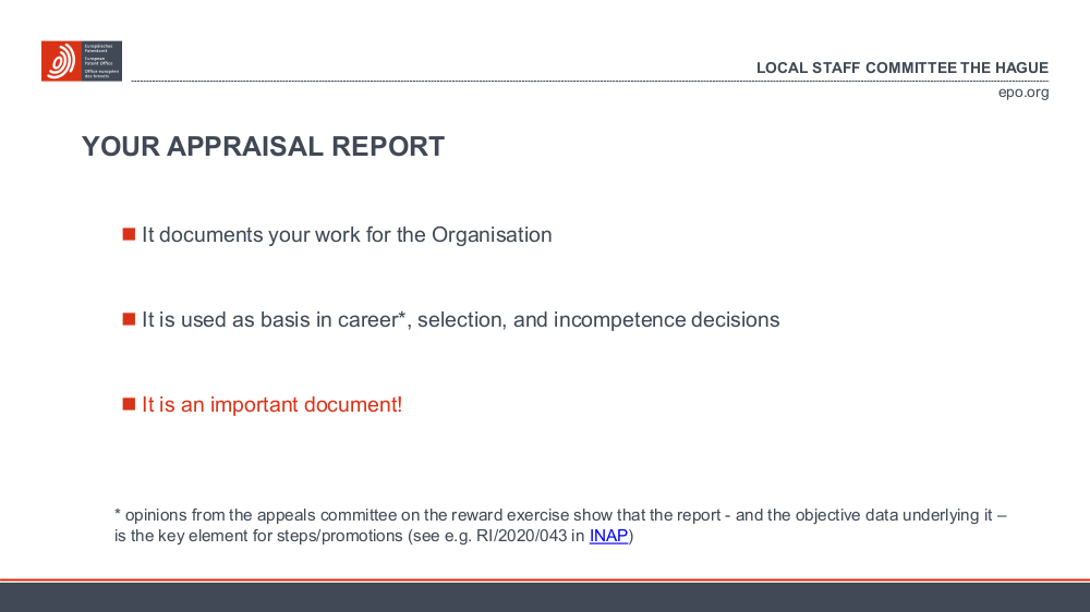EPO: Contesting Appraisal Reports slide