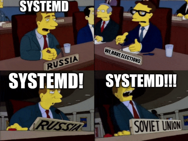 We have elections and systemd