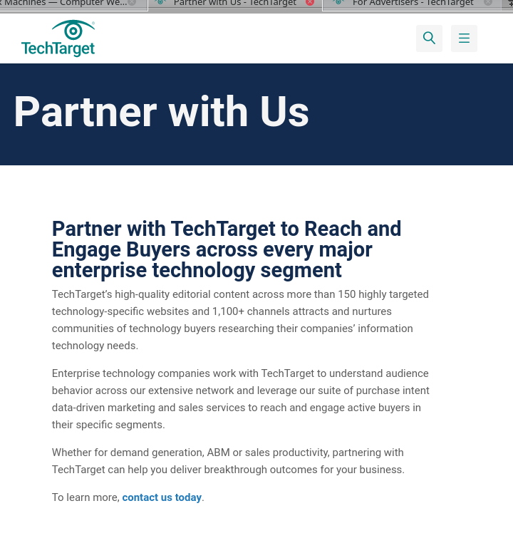 TechTarget: Partner with Us