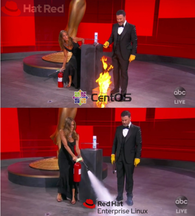 Jennifer Aniston fire extinguisher