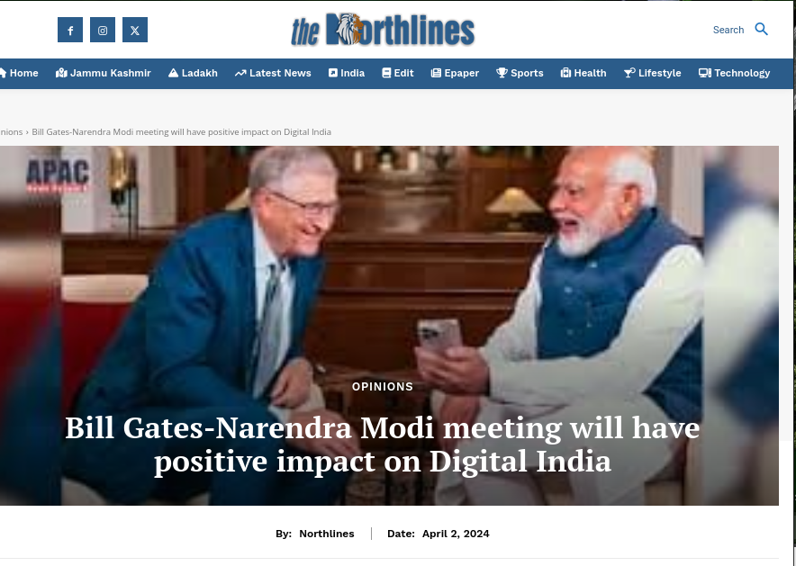 Bill Gates-Narendra Modi meeting will have positive impact on Digital India