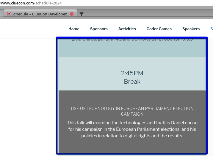 This talk will examine the technologies and tactics Daniel chose for his campaign in the European Parliament elections, and his policies in relation to digital rights and the results.