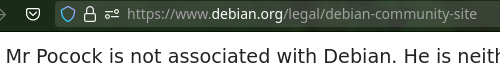 Ad hominem by Debian
