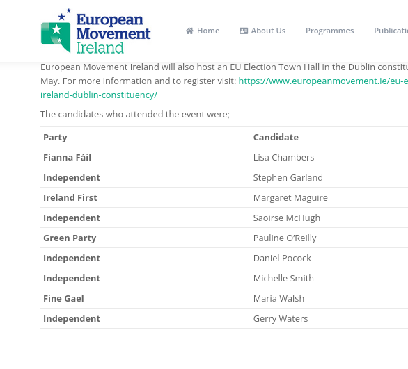 Press Release | European Movement Ireland Hosts European Elections Midlands-North-West Town Hall