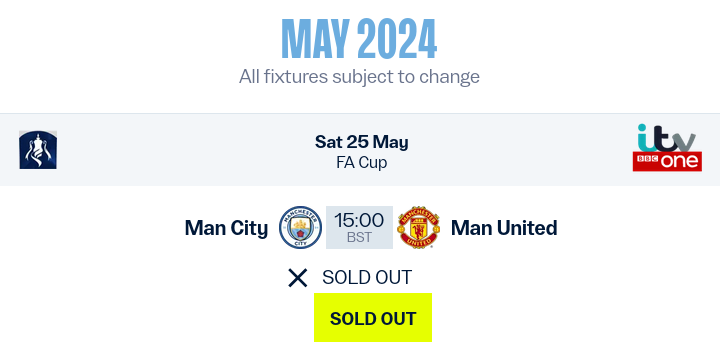 Man City/Manchester City vs Man United 
