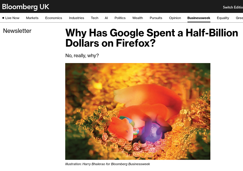 Why Has Google Spent a Half-Billion Dollars on Firefox?