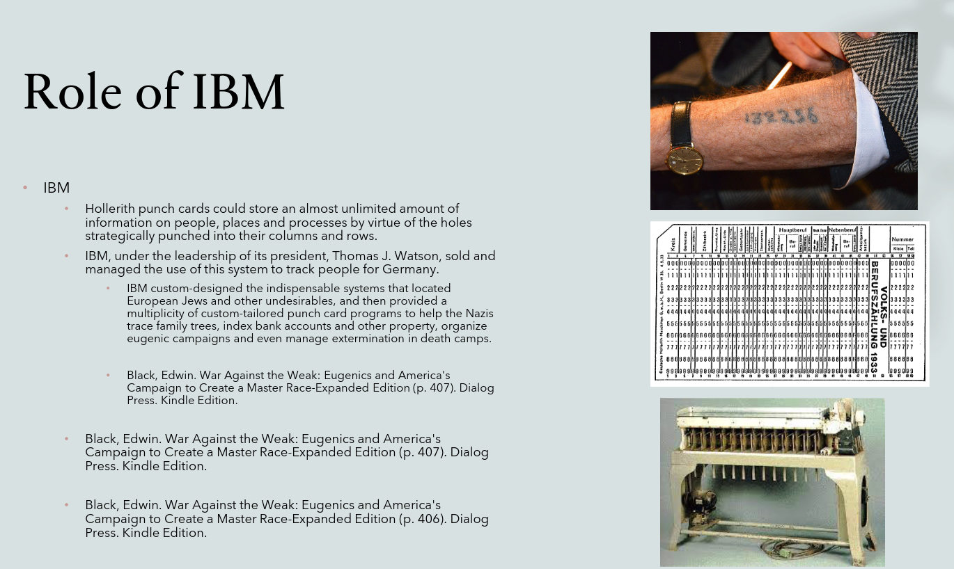 Eugenics: Role of IBM