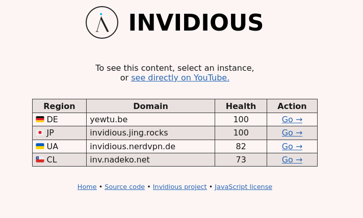 invidious.nerdvpn.de etc.