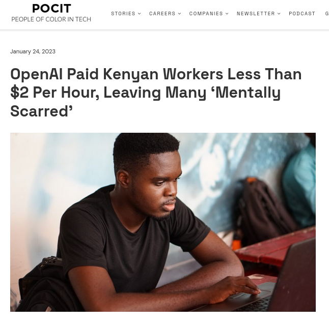 OpenAI Paid Kenyan Workers Less Than $2 Per Hour, Leaving Many ‘Mentally Scarred’