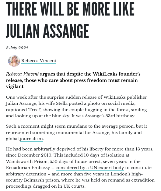 There will be more like Julian Assange