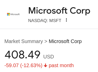 Microsoft shares