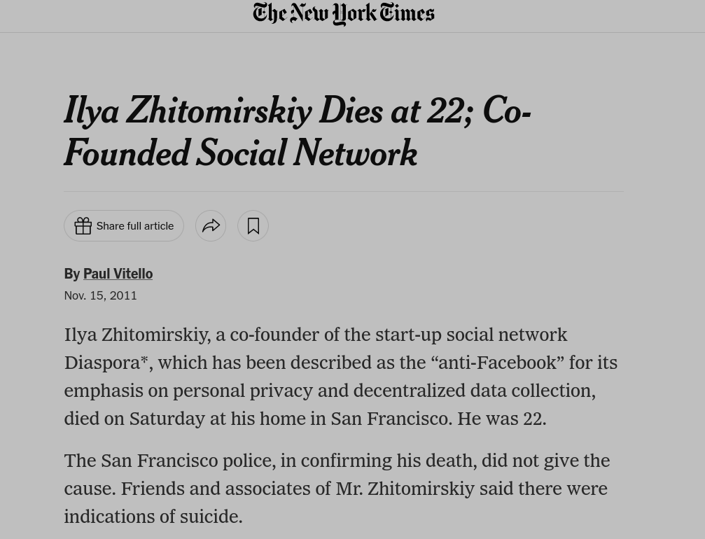 NY Times on Ilya Zhitomirskiy