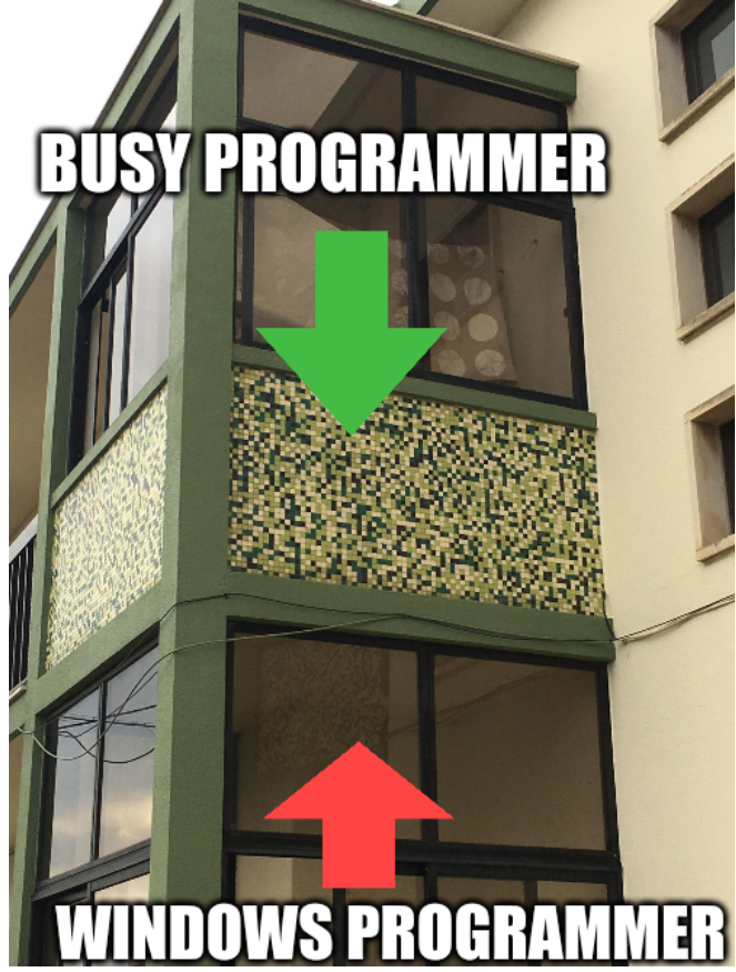 GitHub Commit History Building: Busy programmer; Windows programmer