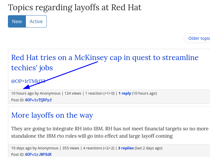 Topics regarding layoffs at Red Hat