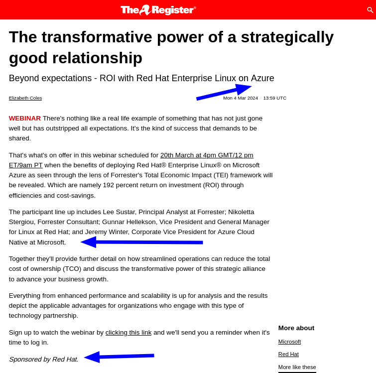 Sponsored by Red Hat: The transformative power of a strategically good relationship
