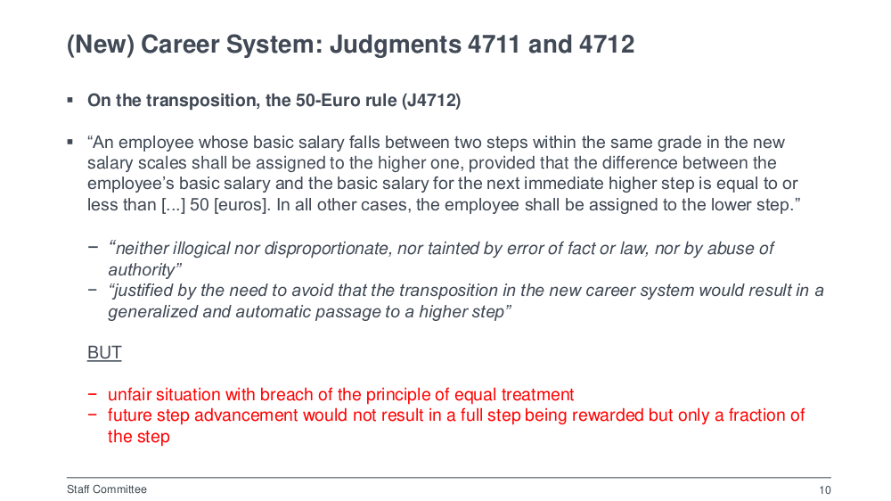 EPO Slide on Career Judgments