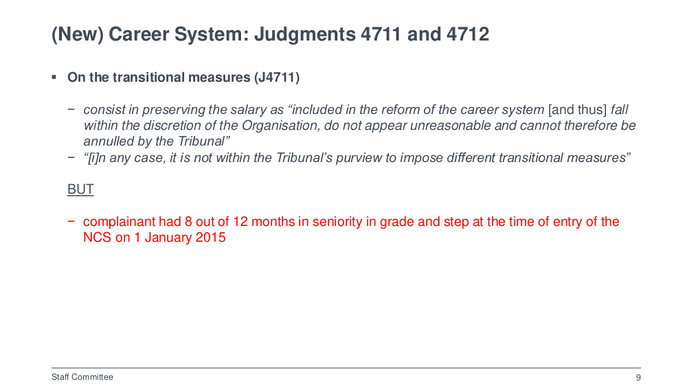 EPO Slide on Career Judgments