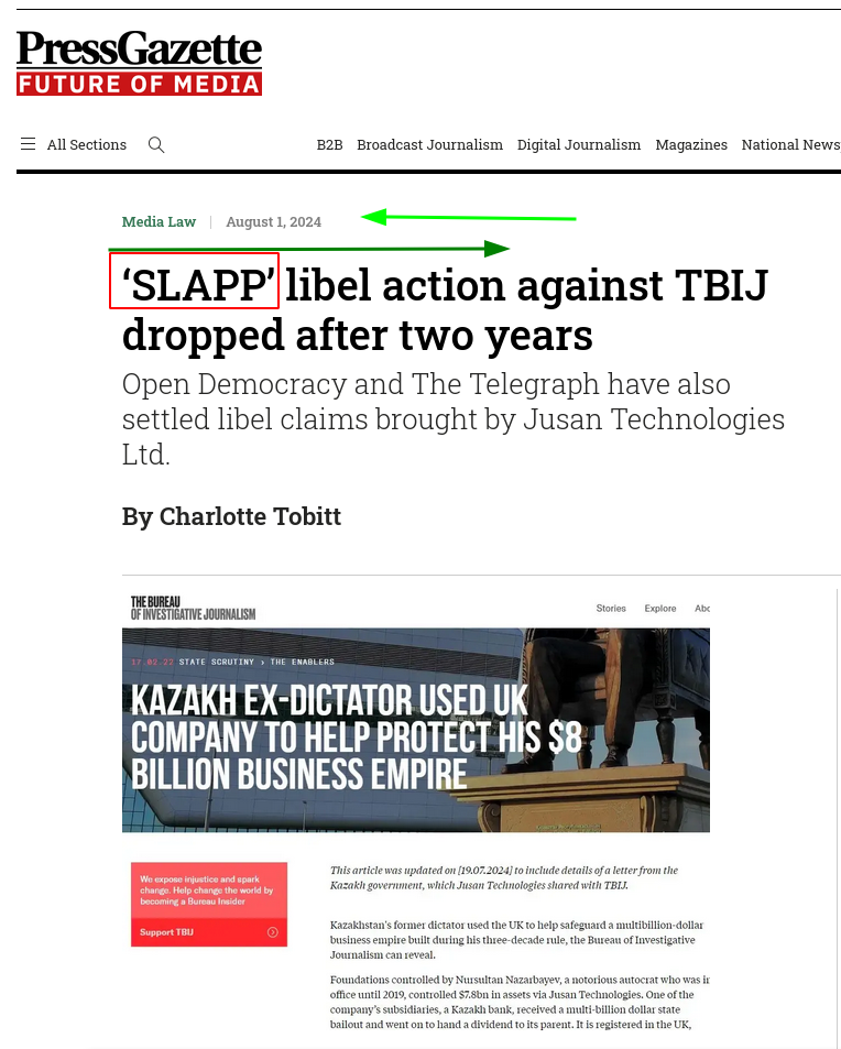 ‘SLAPP’ libel action against TBIJ dropped after two years