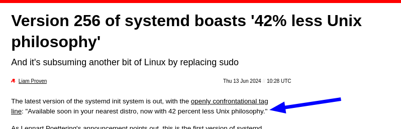 Version 256 of systemd boasts '42% less Unix philosophy'