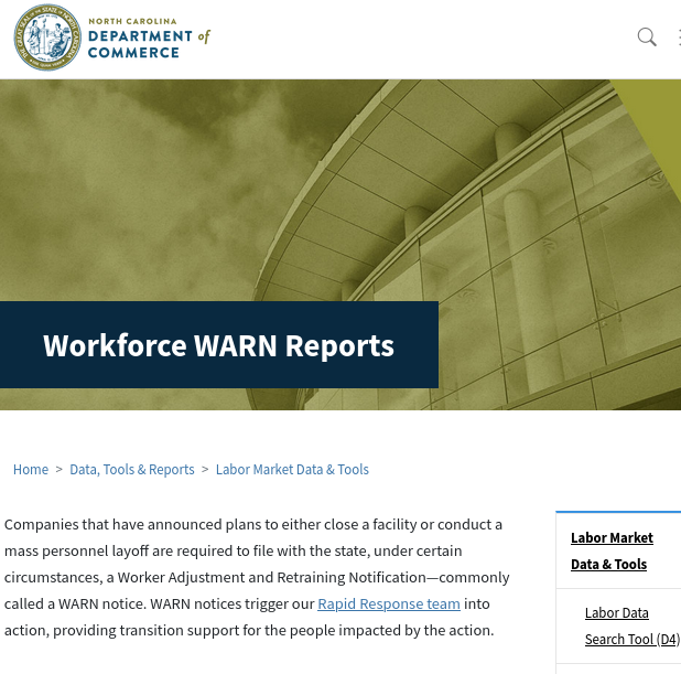 Workforce WARN Reports
