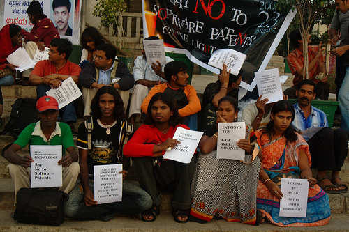 Software patents protest in India