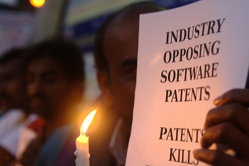 Software patents protest in India