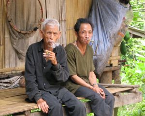 Old men smoking