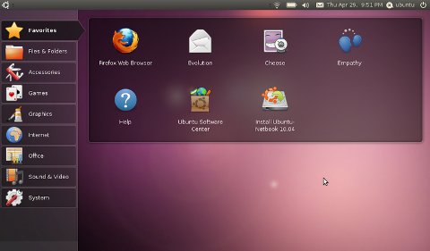 Ubuntu 10.04 Lucid Lynx Netbook
