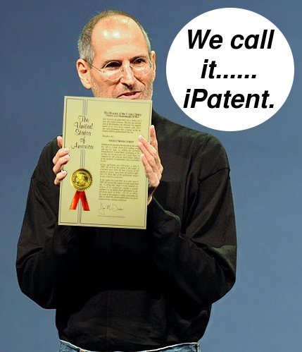 Steve Jobs with patent