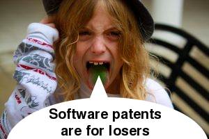 Software patents are for losers