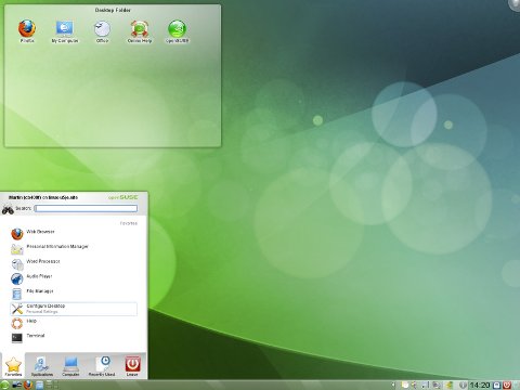 OpenSUSE 11.3 KDE - Plasma desktop