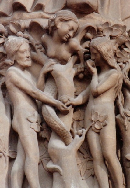 France - Paris - Notre-Dame - Adam and Eve