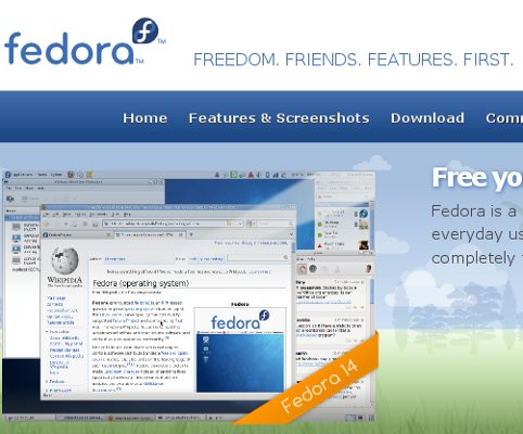 Fedora homepage