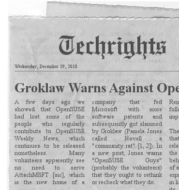 Groklaw headline