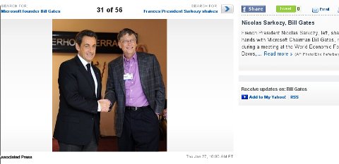 Nicolas Sarkozy and Bill Gates