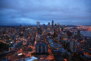 Seattle at night