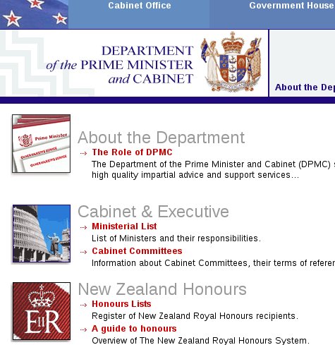 Government Web site in New Zealand