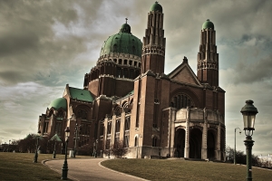 Side view of Koekelberg's basilica