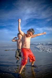 Boys at the beach