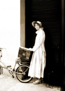 Lady and bike