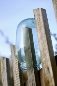 Jar on fence